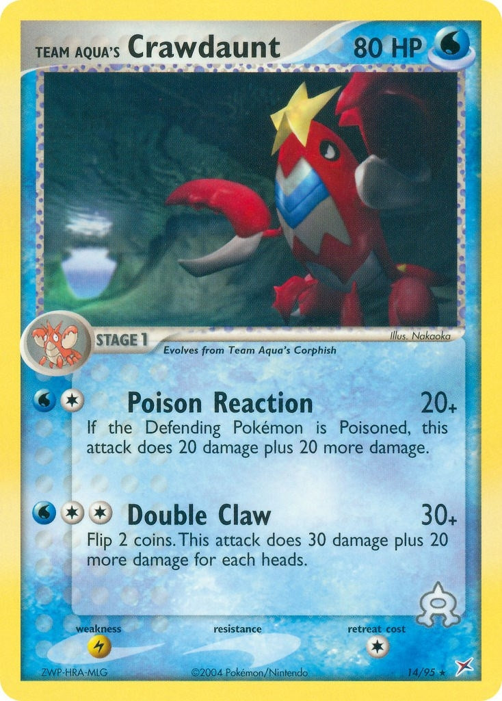 Image for Team Aqua's Crawdaunt (14/95) (EX Team Magma vs Team Aqua) (MA) - Pokemon