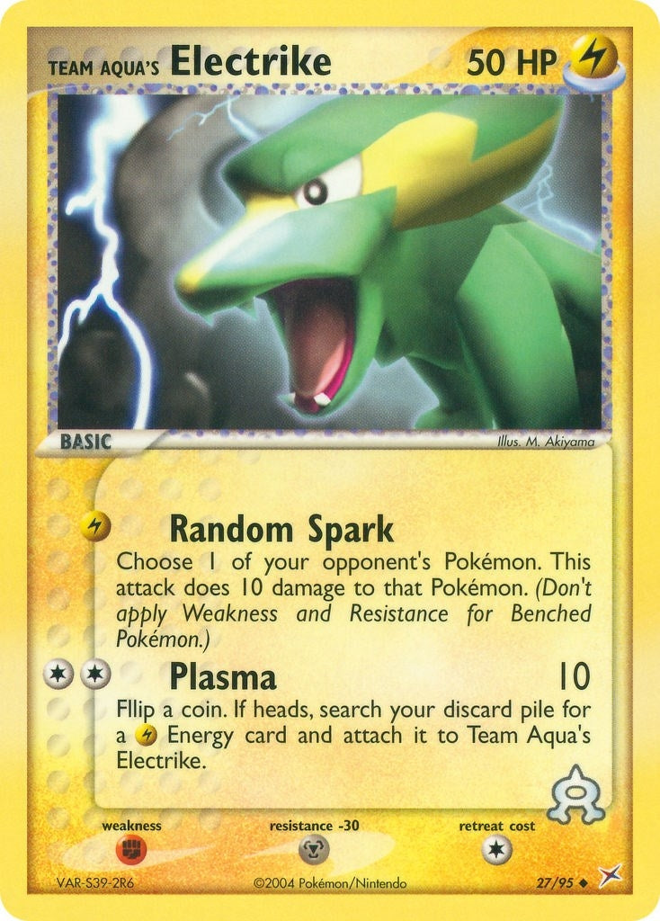 Image for Team Aqua's Electrike (27/95) (EX Team Magma vs Team Aqua) (MA) - Pokemon