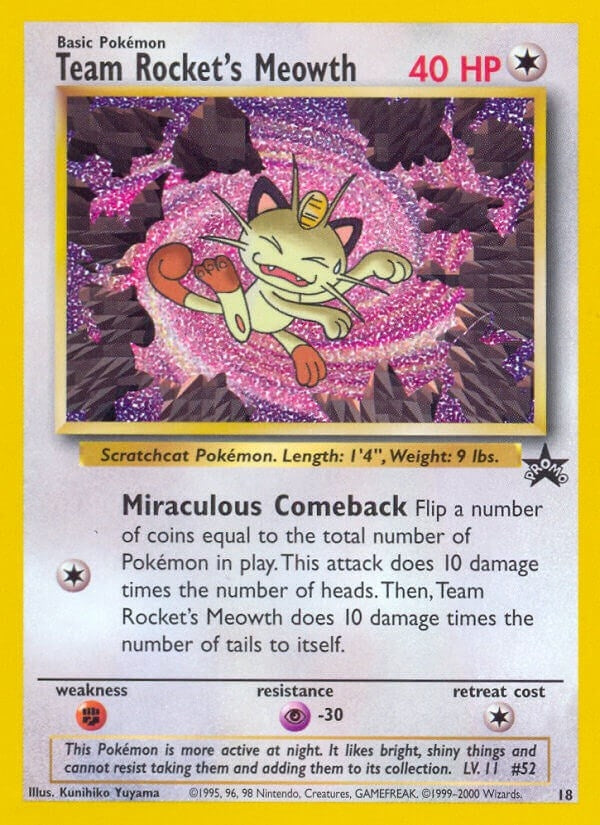Image for Team Rocket's Meowth (18/53) (WoTC Promo) (PR) - Pokemon