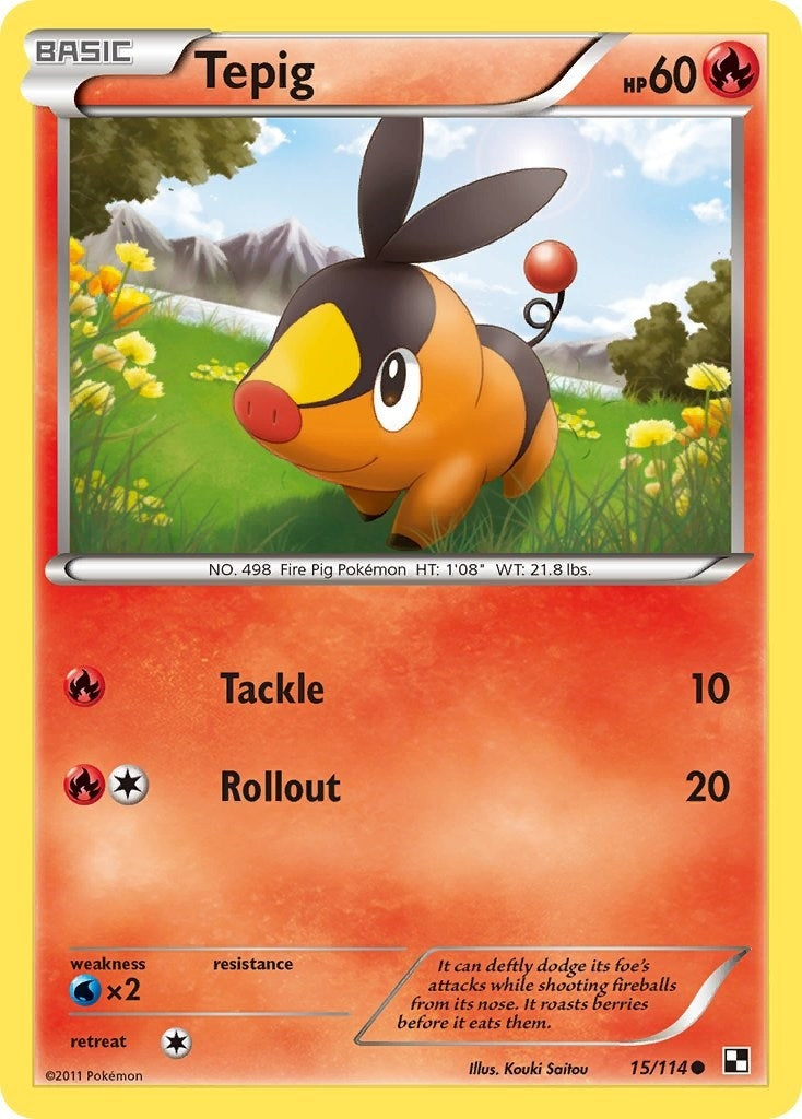 Image for Tepig (15) (15/114) (Black and White) (BLW) - Pokemon