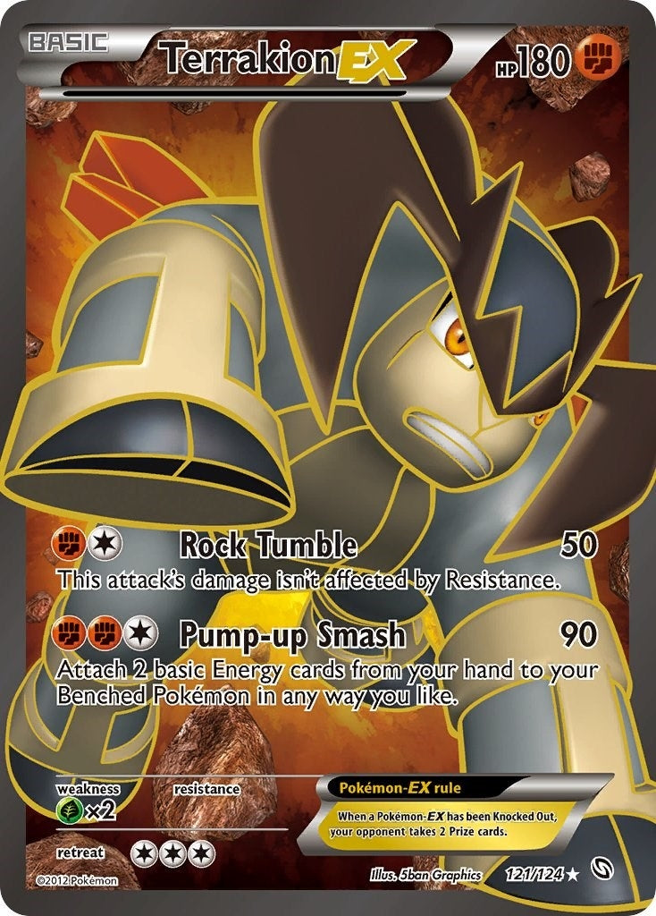Image for Terrakion EX (121 Full Art) (121/124) (Dragons Exalted) (DRX) - Pokemon