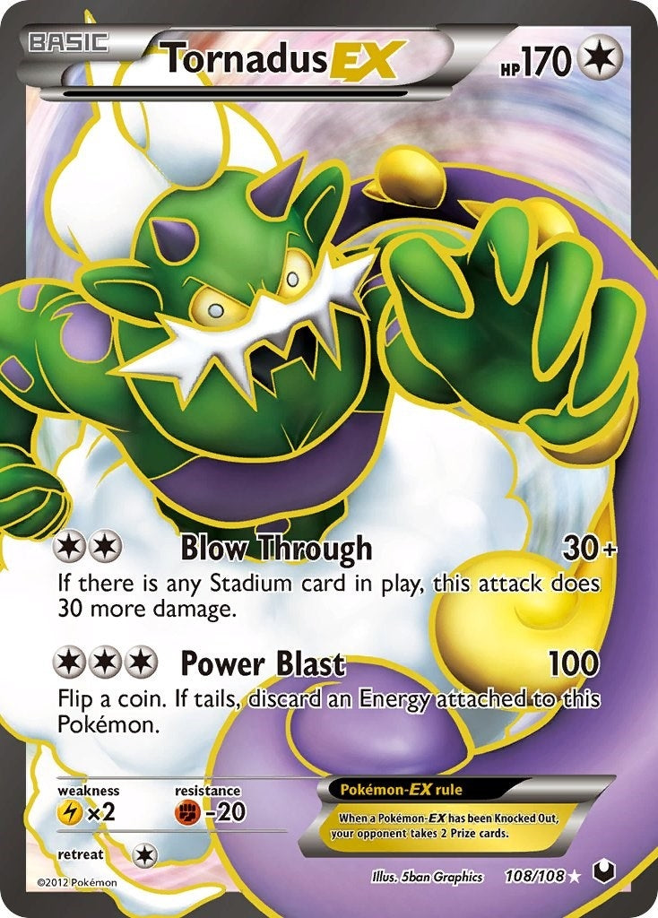 Image for Tornadus EX (108 Full Art) (108/108) (Dark Explorers) (DEX) - Pokemon