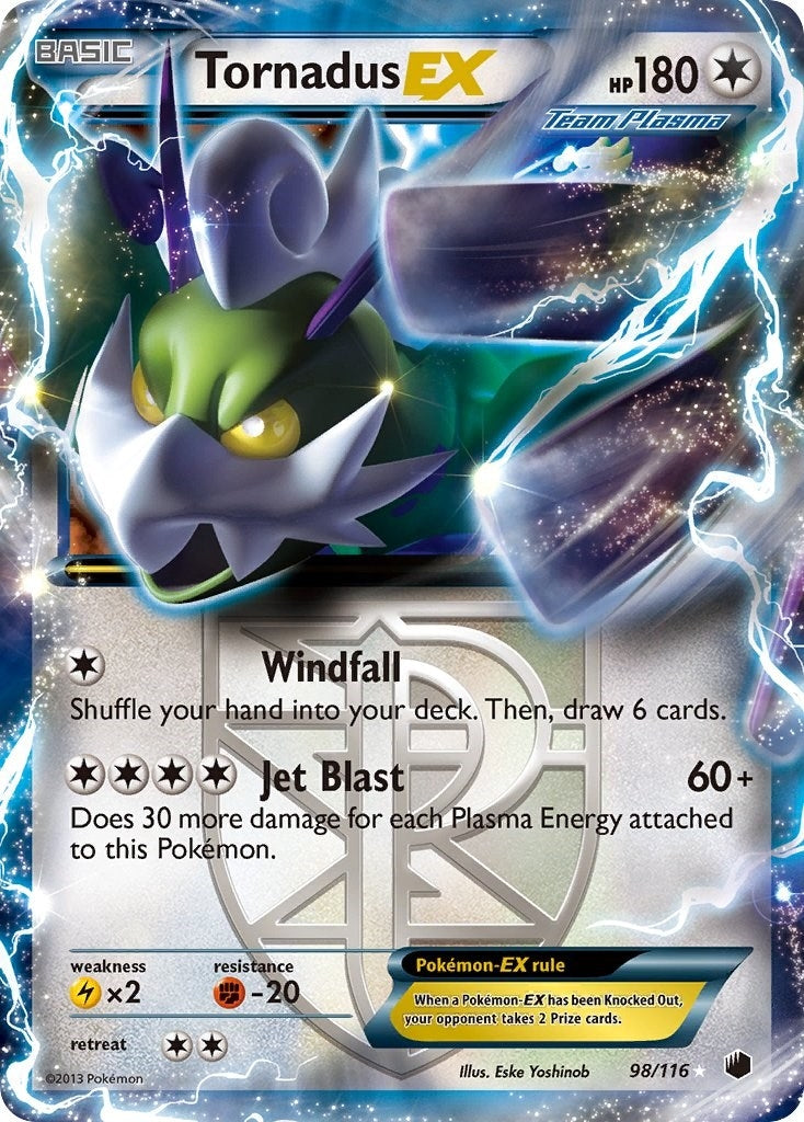 Image for Tornadus EX (Team Plasma) (98/116) (Plasma Freeze) (PLF) - Pokemon