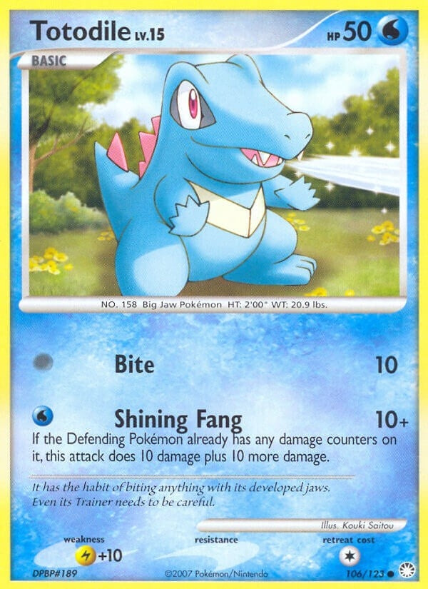 Image for Totodile (106/123) (Mysterious Treasures) (MT) - Pokemon