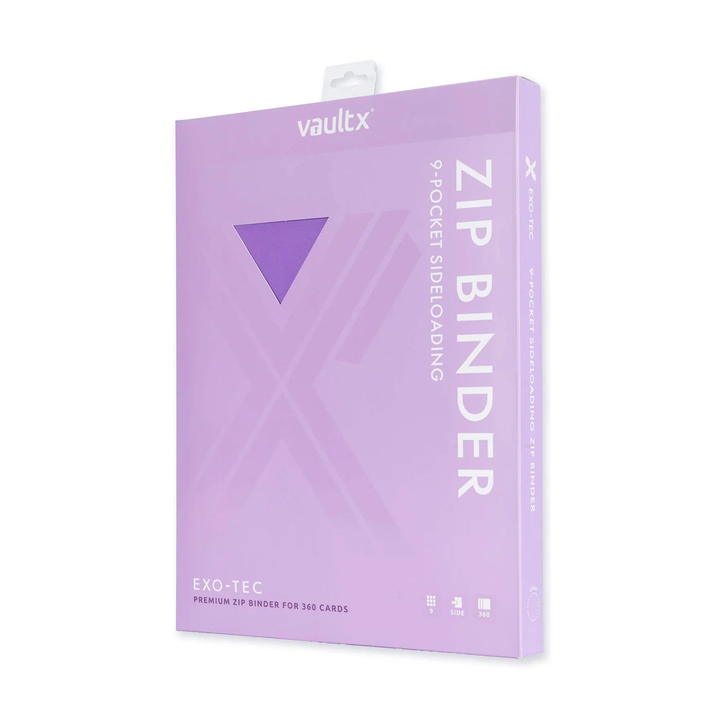 Vaultx - 9-Pocket Exo-Tec® Zip Binder - Just Purple