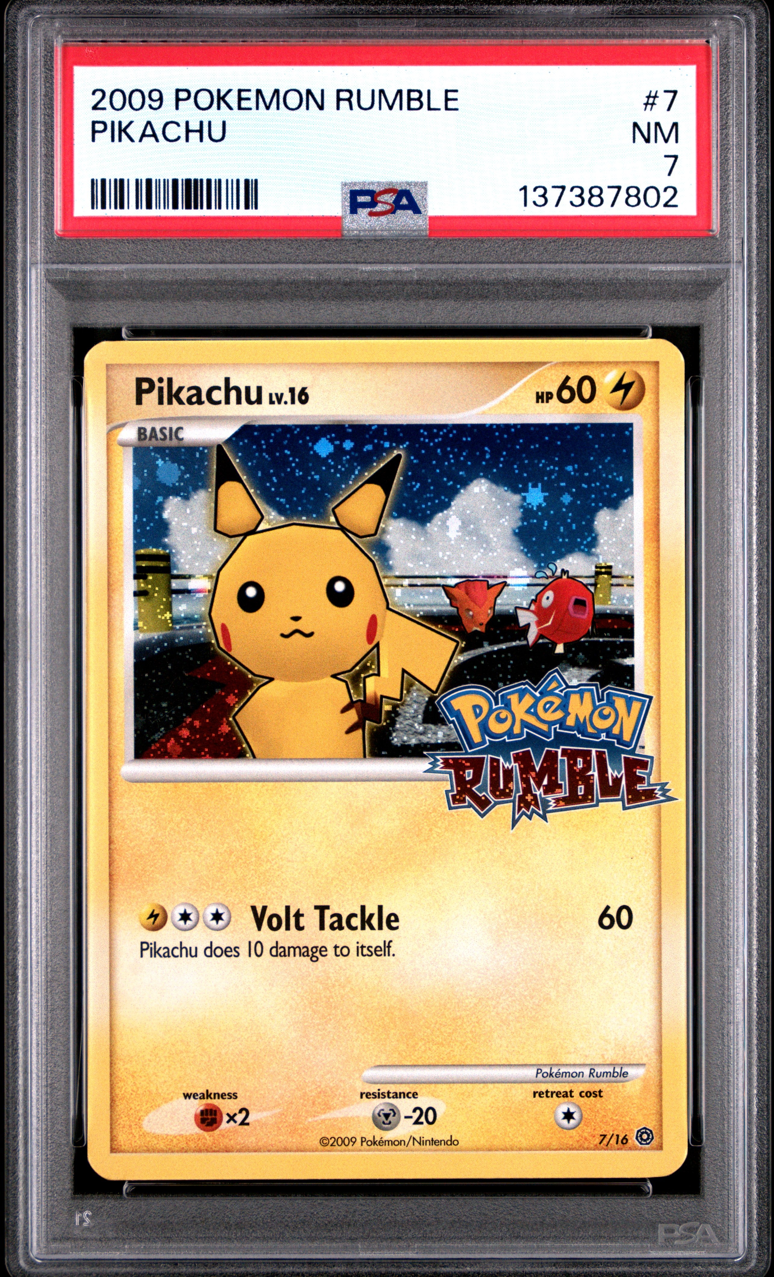 PIKACHU 2009 POKEMON RUMBLE PSA NM 7 - PokeBox USA