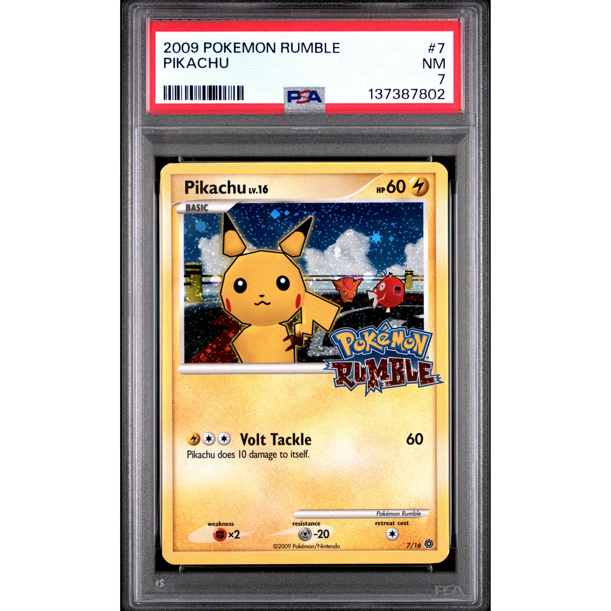 PIKACHU 2009 POKEMON RUMBLE PSA NM 7 - PokeBox USA
