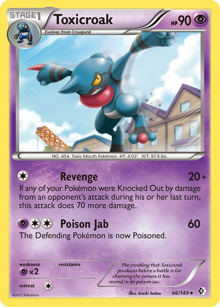 Image for Toxicroak (66/149) (Boundaries Crossed) (BCR) - Pokemon