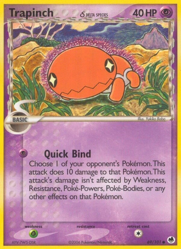 Image for Trapinch - 069/101 (Delta Species) (69/101) (EX Dragon Frontiers) (DF) - Pokemon