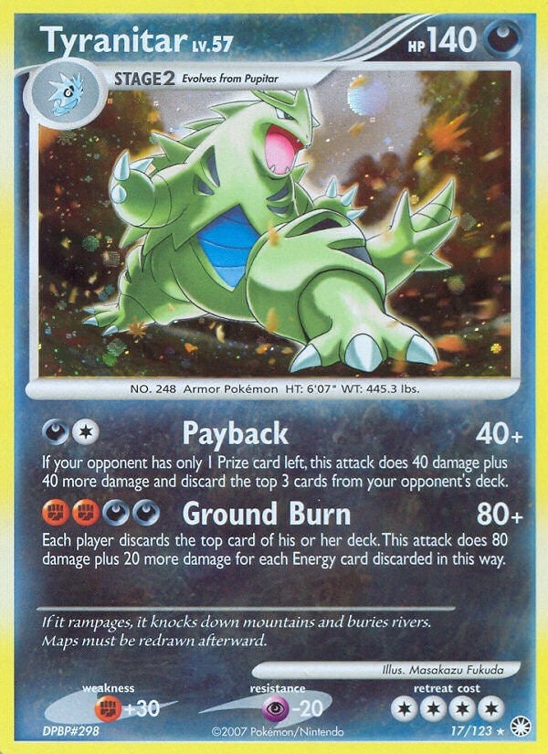 Image for Tyranitar (17/123) (Mysterious Treasures) (MT) - Pokemon