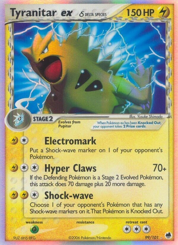 Image for Tyranitar ex (Delta Species) (99/101) (EX Dragon Frontiers) (DF) - Pokemon