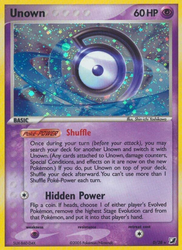 Image for Unown (D) (D/28) (EX Unseen Forces) (UF) - Pokemon