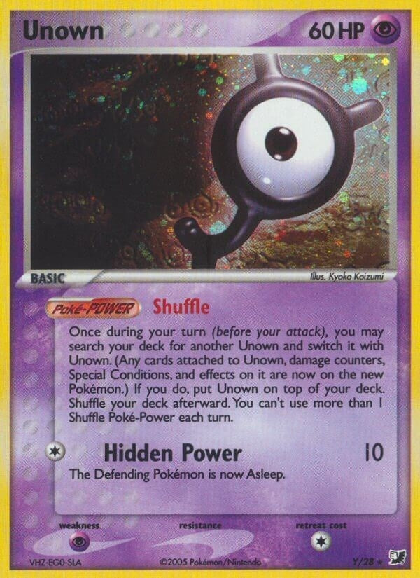 Image for Unown (Y) (Y/28) (EX Unseen Forces) (UF) - Pokemon