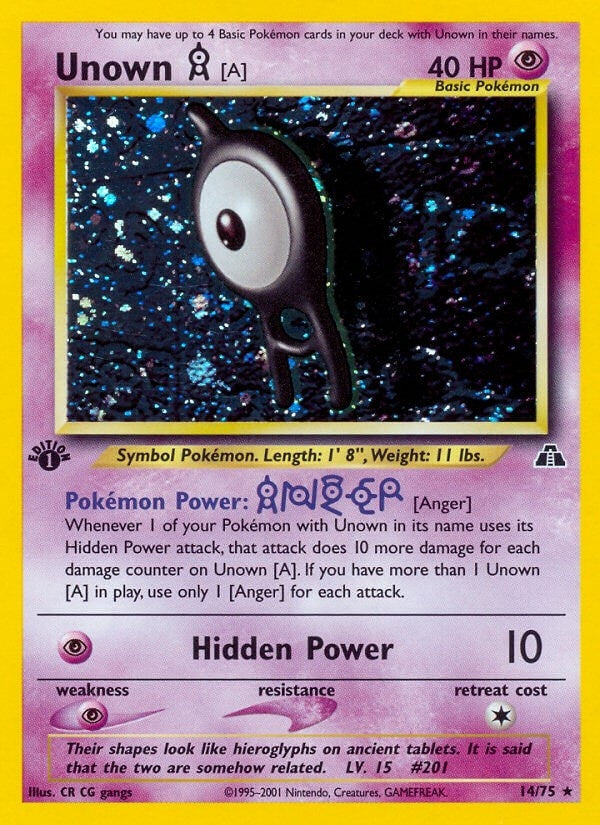 Image for Unown [A] (14) (14/75) (Neo Discovery) (N2) - Pokemon