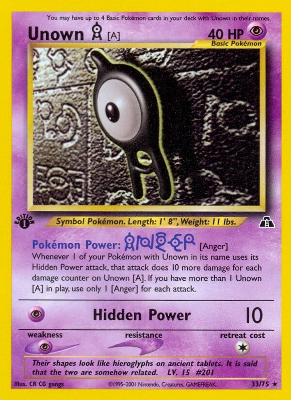 Image for Unown [A] (33) (33/75) (Neo Discovery) (N2) - Pokemon