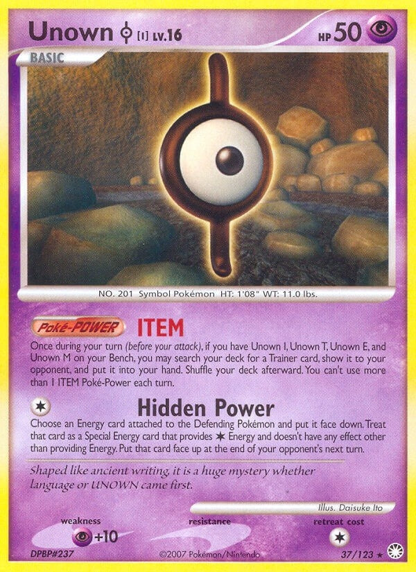 Image for Unown [I] (37/123) (Mysterious Treasures) (MT) - Pokemon