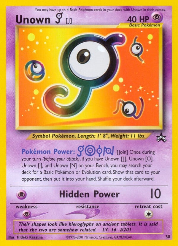 Image for Unown [J] (38/53) (WoTC Promo) (PR) - Pokemon