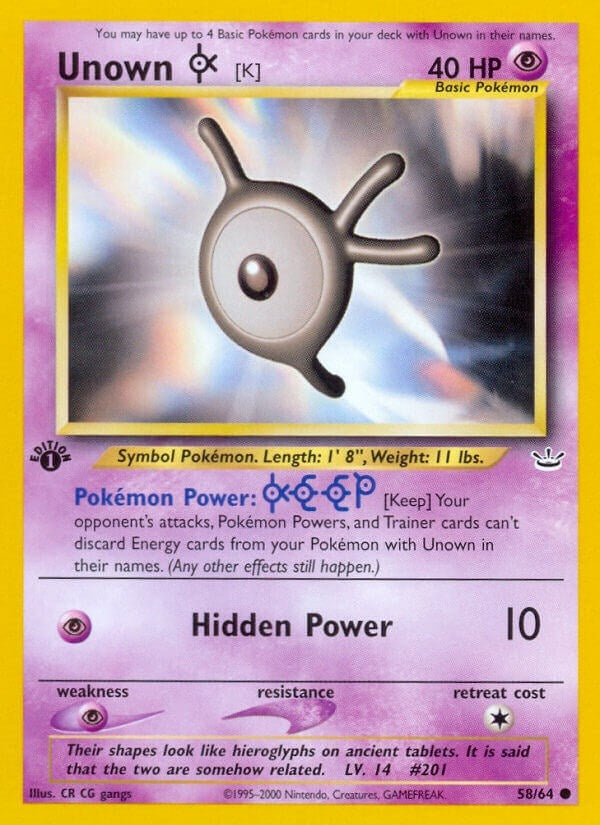 Image for Unown [K] (58/64) (Neo Revelation) (N3) - Pokemon