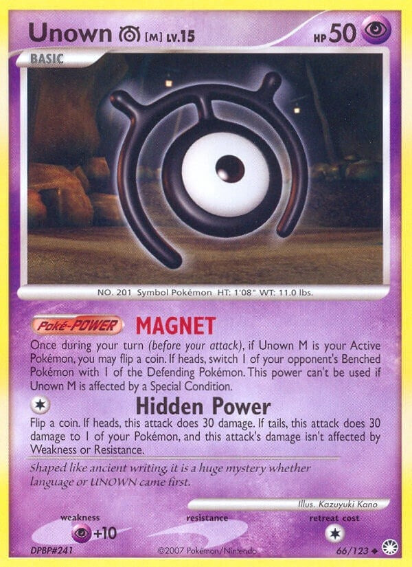 Image for Unown [M] (66/123) (Mysterious Treasures) (MT) - Pokemon