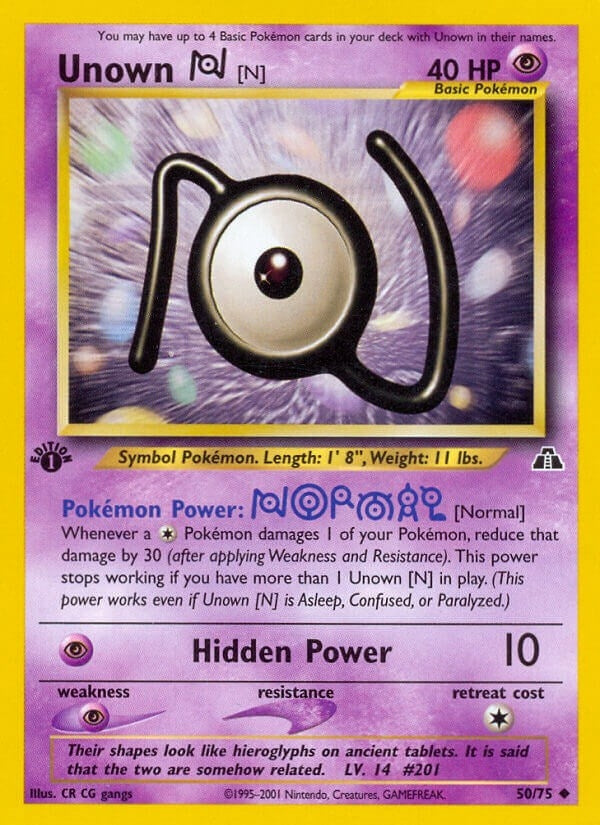 Image for Unown [N] (50/75) (Neo Discovery) (N2) - Pokemon