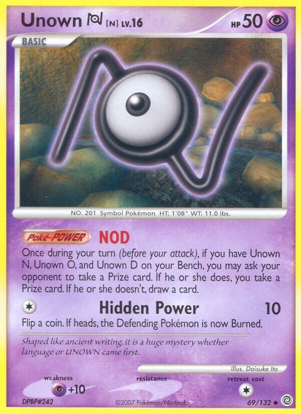 Image for Unown [N] (69/132) (Secret Wonders) (SW) - Pokemon