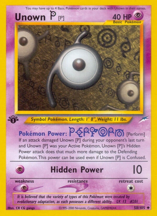 Image for Unown [P] (058/105) (Neo Destiny) (N4) - Pokemon