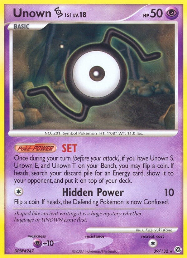 Image for Unown [S] (39/132) (Secret Wonders) (SW) - Pokemon