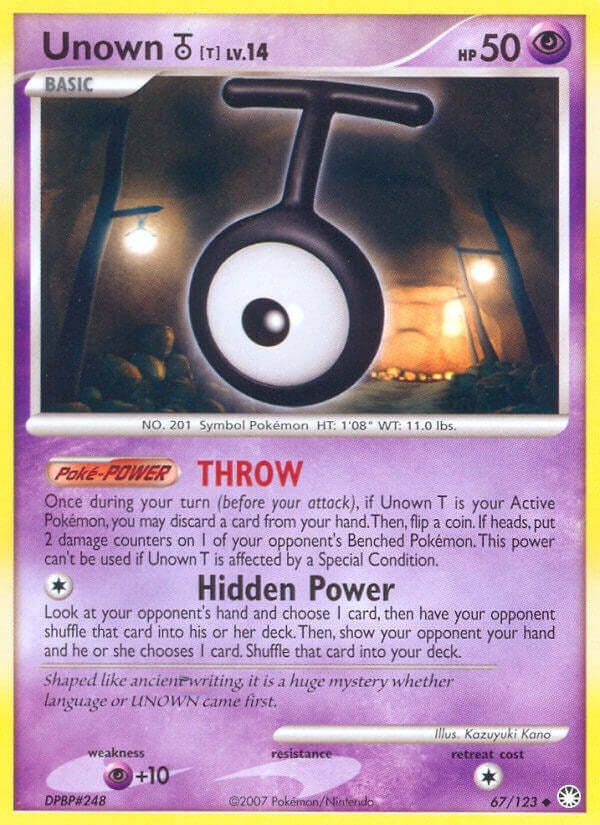 Image for Unown [T] (67/123) (Mysterious Treasures) (MT) - Pokemon