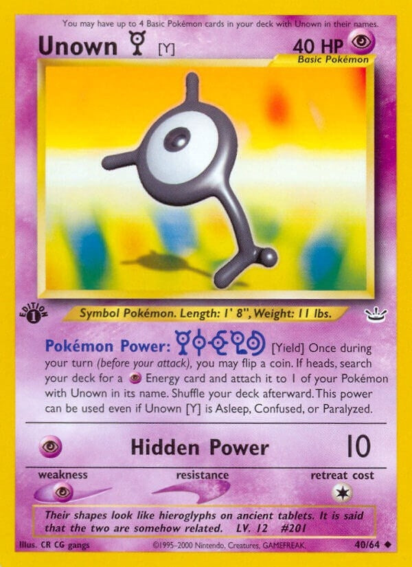 Image for Unown [Y] (40/64) (Neo Revelation) (N3) - Pokemon