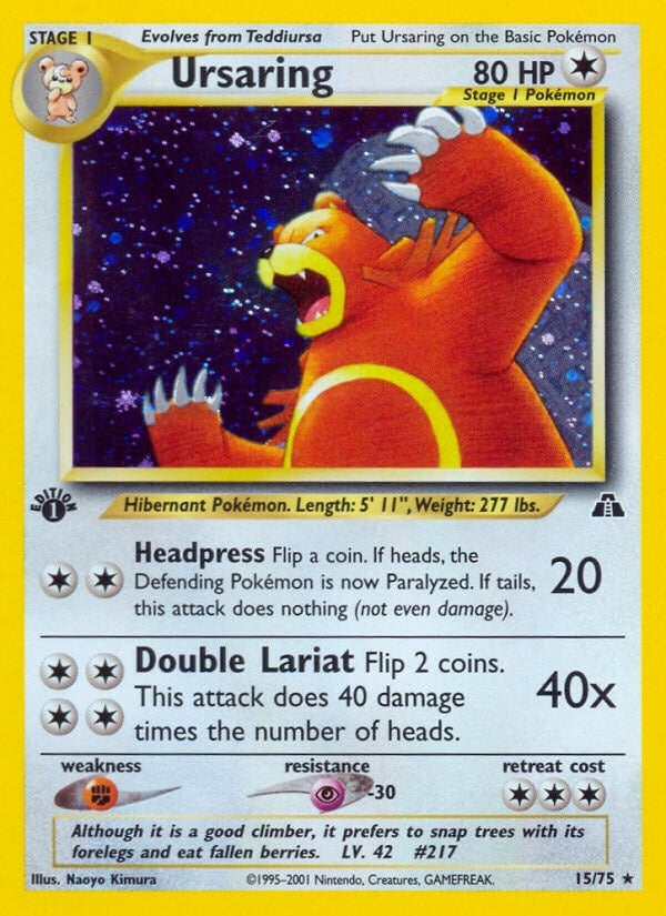 Image for Ursaring (15) (15/75) (Neo Discovery) (N2) - Pokemon