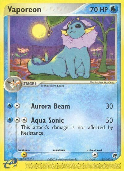 Image for Vaporeon (25/100) (EX Sandstorm) (SS) - Pokemon