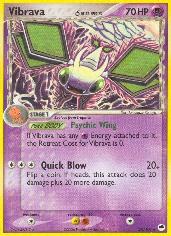 Image for Vibrava - 024/101 (Delta Species) (24/101) (EX Dragon Frontiers) (DF) - Pokemon