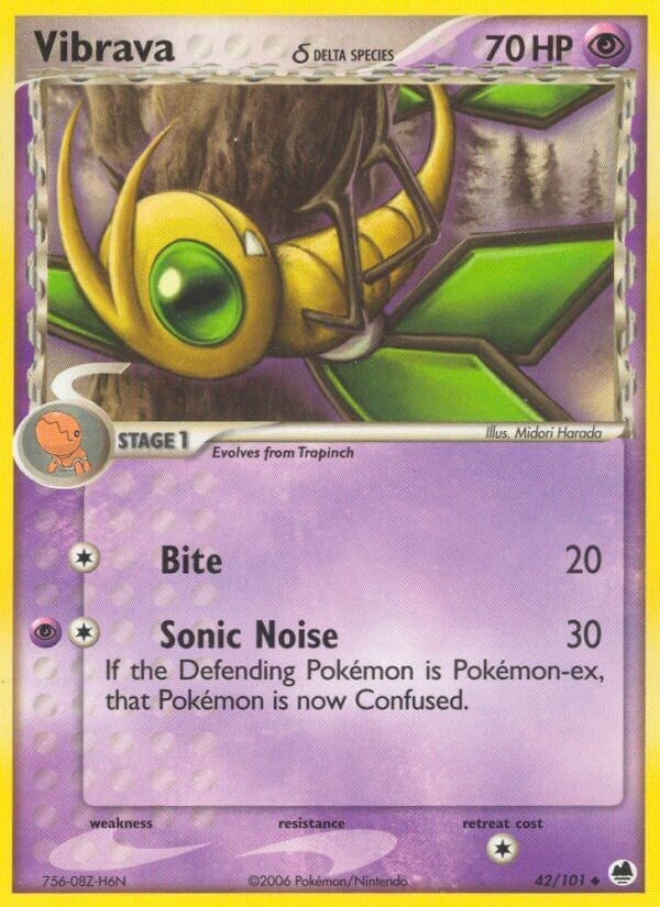 Image for Vibrava - 042/101 (Delta Species) (42/101) (EX Dragon Frontiers) (DF) - Pokemon