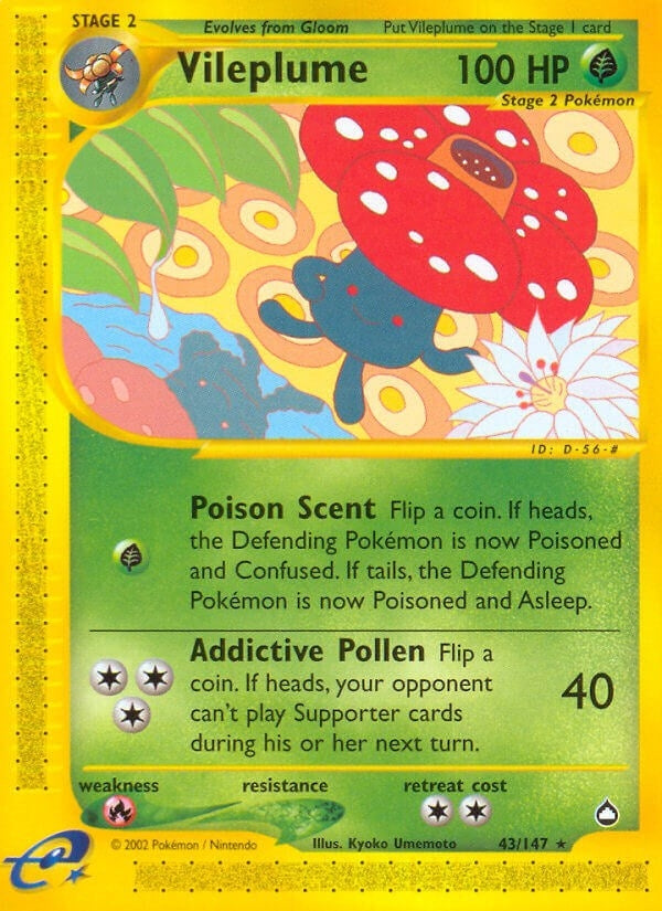 Image for Vileplume (043/147) (Aquapolis) (AQ) - Pokemon