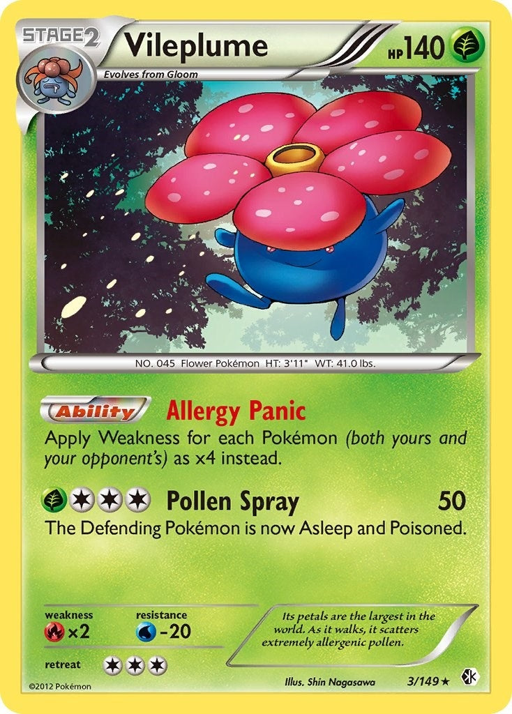 Image for Vileplume (3/149) (Boundaries Crossed) (BCR) - Pokemon