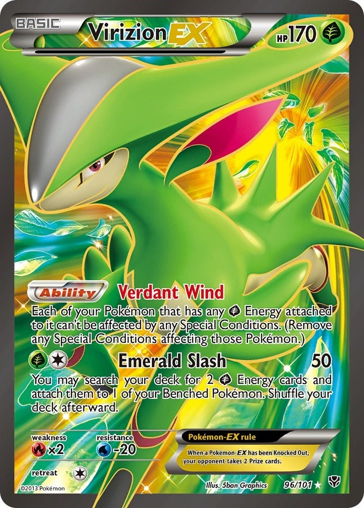 Image for Virizion EX (Full Art) (96/101) (Plasma Blast) (PLB) - Pokemon