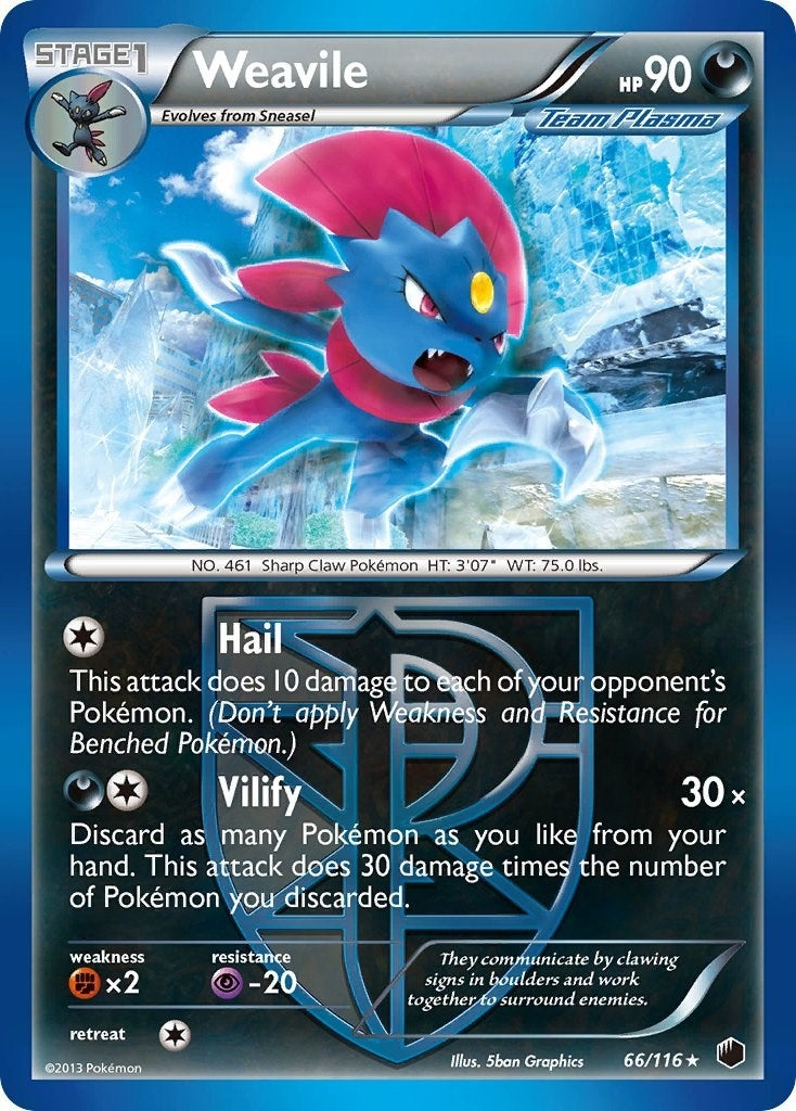 Image for Weavile (Team Plasma) (66/116) (Plasma Freeze) (PLF) - Pokemon