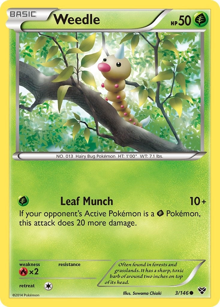 Image for Weedle (3/146) (XY Base Set) (XY) - Pokemon