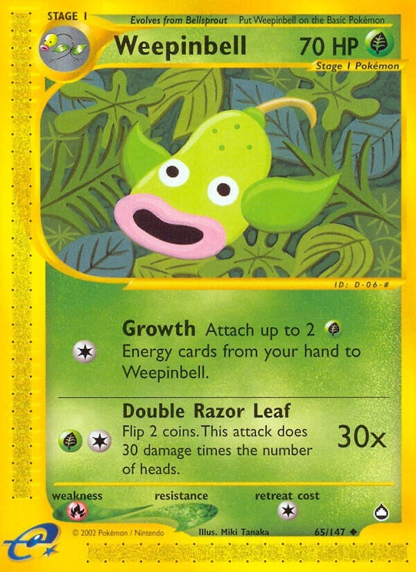 Image for Weepinbell (065/147) (Aquapolis) (AQ) - Pokemon