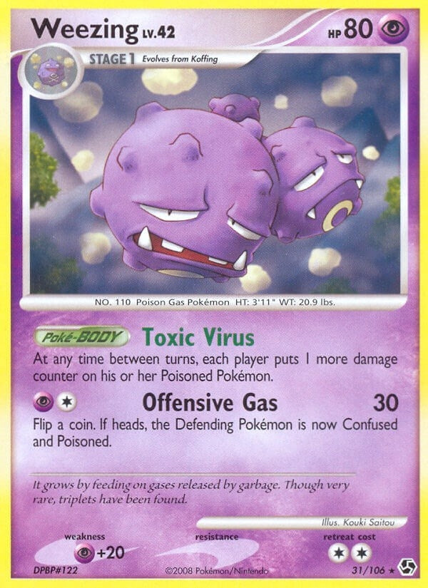 Image for Weezing (31/106) (Great Encounters) (GE) - Pokemon