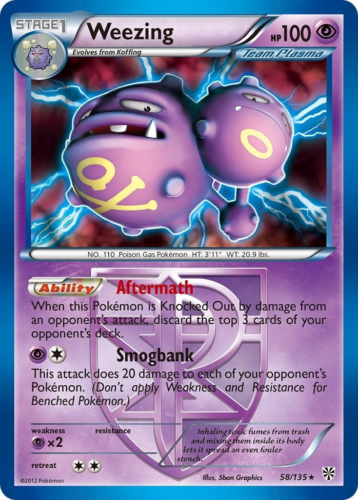 Image for Weezing (Team Plasma) (58/135) (Plasma Storm) (PLS) - Pokemon