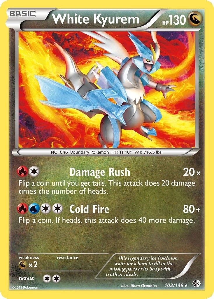 Image for White Kyurem (102/149) (Boundaries Crossed) (BCR) - Pokemon