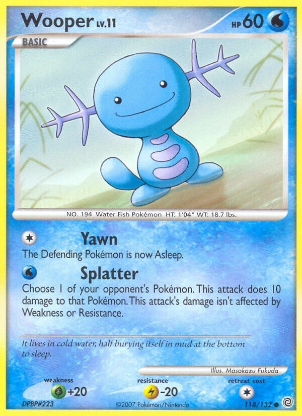 Image for Wooper (118/132) (Secret Wonders) (SW) - Pokemon