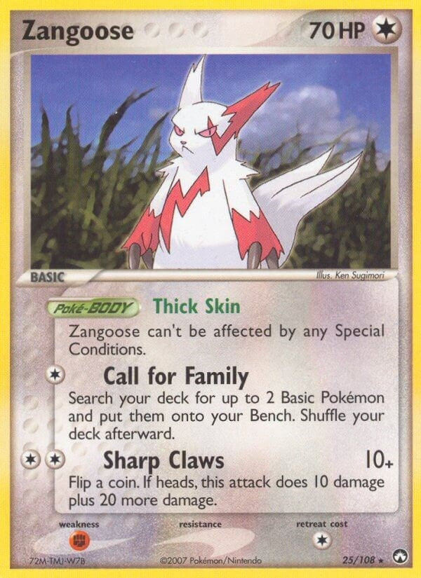 Image for Zangoose (25/108) (EX Power Keepers) (PK) - Pokemon