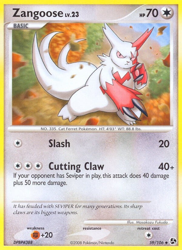Image for Zangoose (59/106) (Great Encounters) (GE) - Pokemon