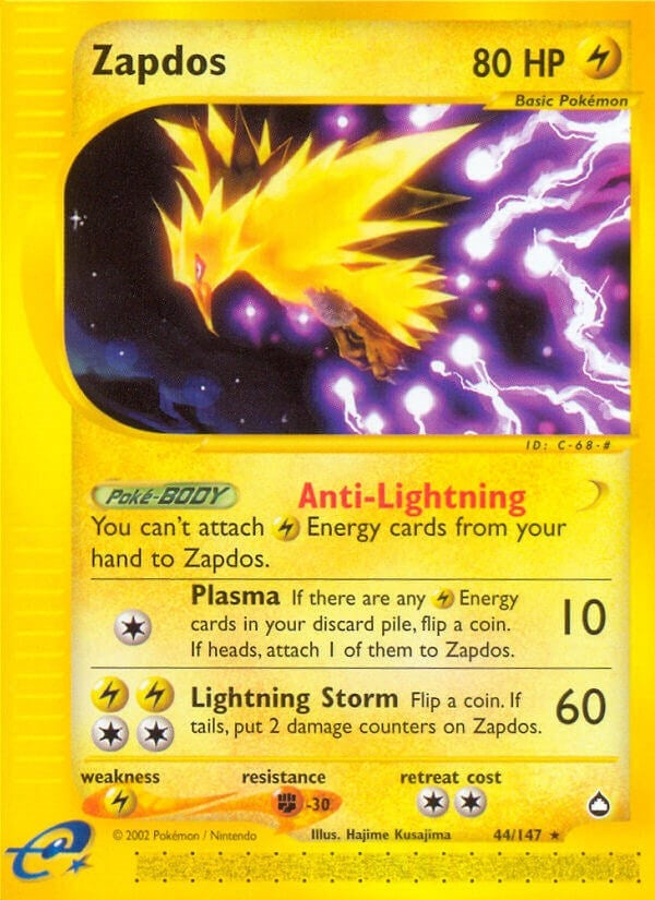 Image for Zapdos (044/147) (Aquapolis) (AQ) - Pokemon