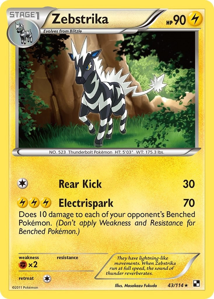 Image for Zebstrika (43) (43/114) (Black and White) (BLW) - Pokemon