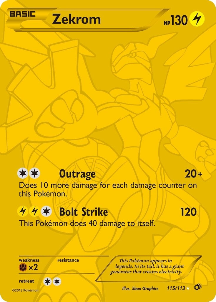 Image for Zekrom (115 Full Art Secret Rare) (115/113) (Legendary Treasures) (LTR) - Pokemon