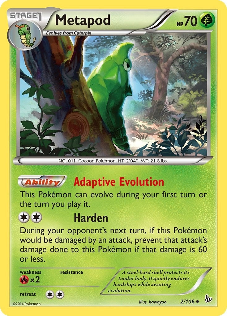 Image for Metapod (2/106) (XY - Flashfire) (FLF) - Pokemon