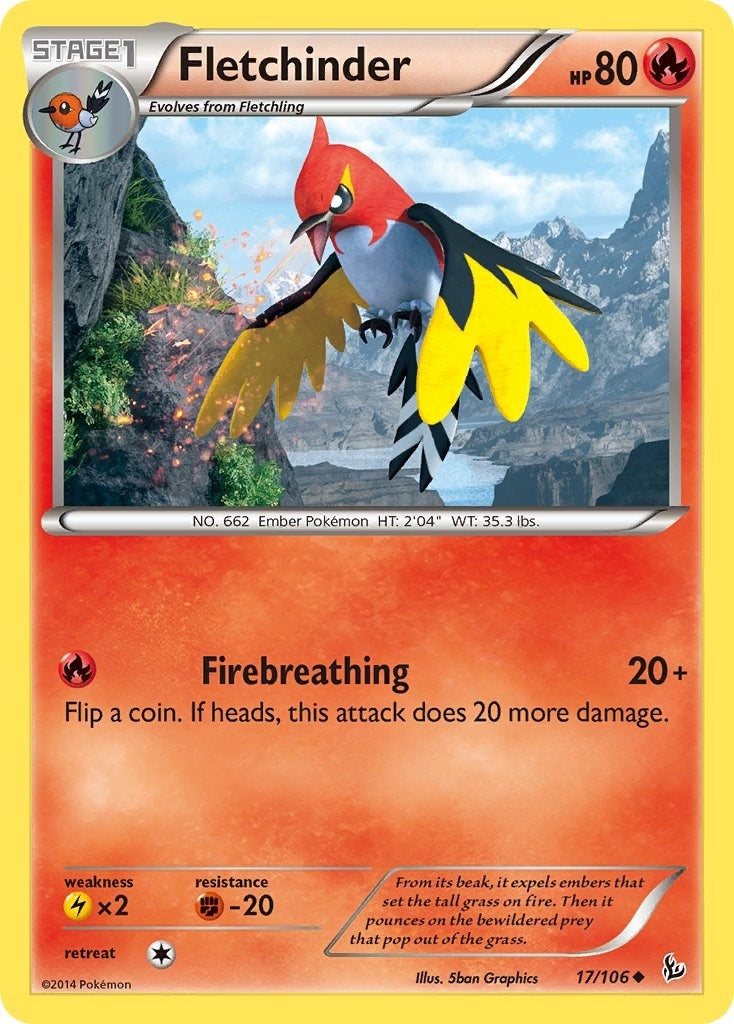 Image for Fletchinder (17/106) (XY - Flashfire) (FLF) - Pokemon